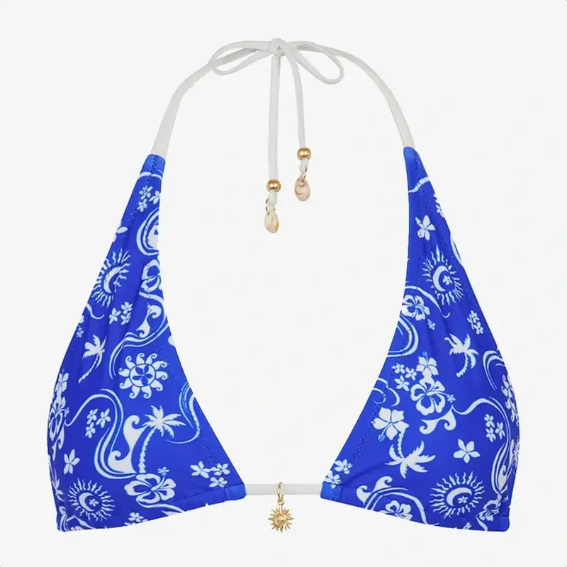 Kulani Kinis Classic Tie Halter Bikini Top Surfside