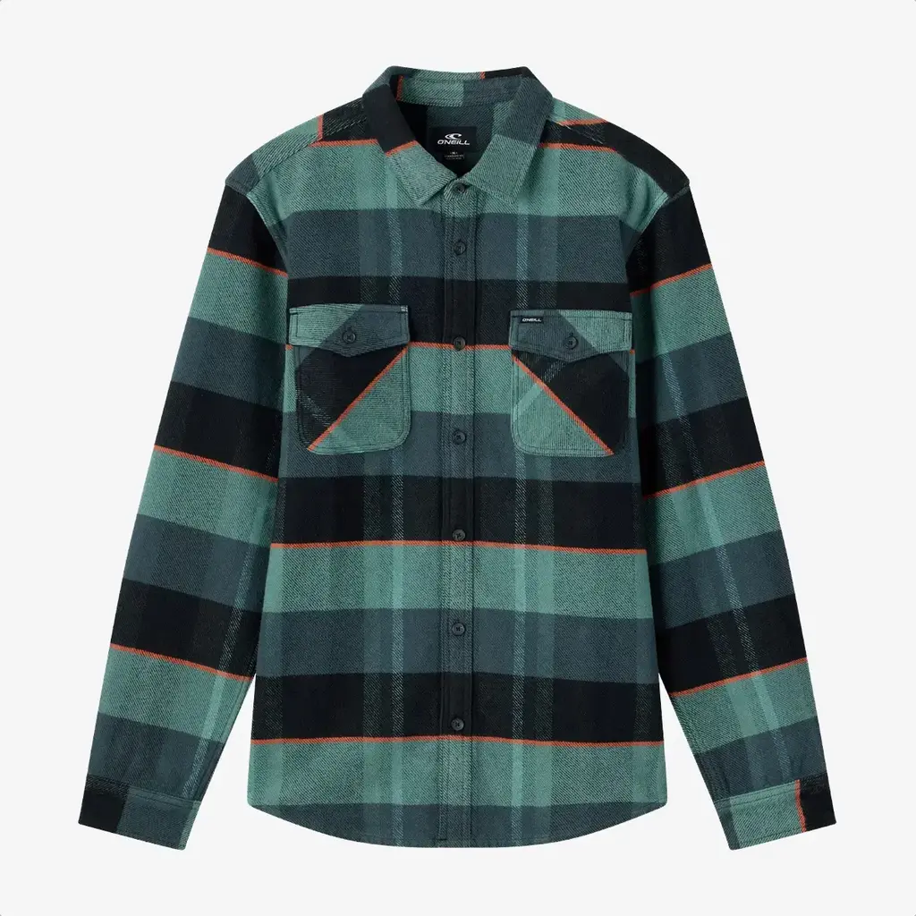O'Neill O’Neill Richmond Flannel Standard Fit Long Sleeve Shirt Black