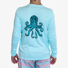 Surfari Surfari Octopus Youth UPF 50+ L/S Solar Top Seagrass