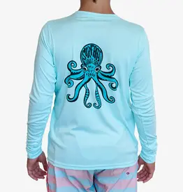 Surfari Octopus Youth UPF 50+ L/S Solar Top Seagrass