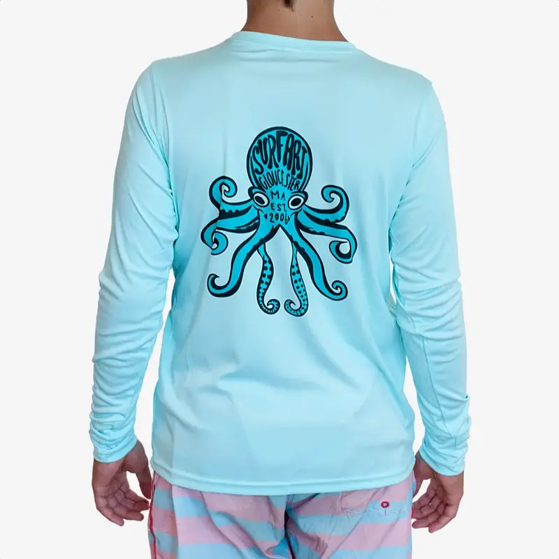 Surfari Octopus Youth UPF 50+ L/S Solar Top Seagrass