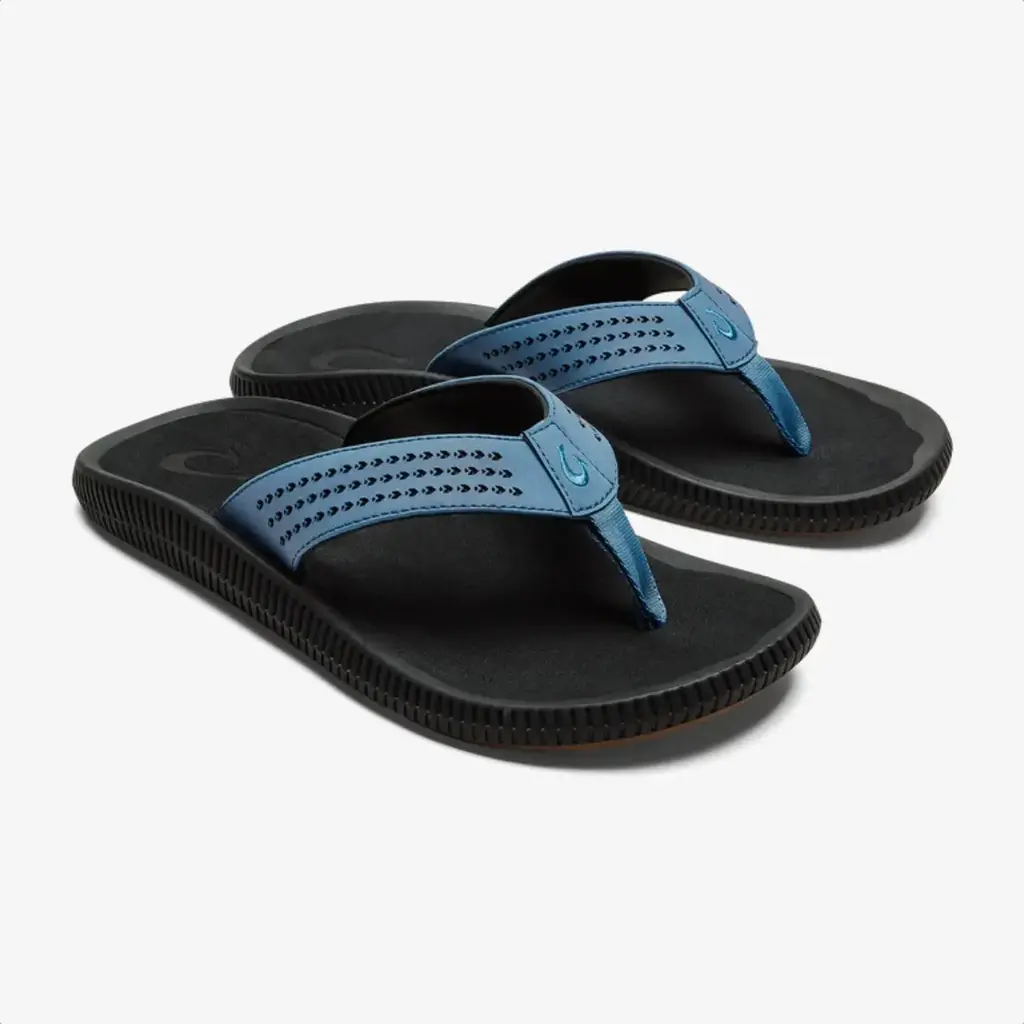 OluKai OluKai Ulele Men's Beach Sandal Blue Fog / Lava Rock