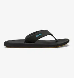 OluKai Ki'i Men's Beach Sandal Lava Rock / Bold Blue