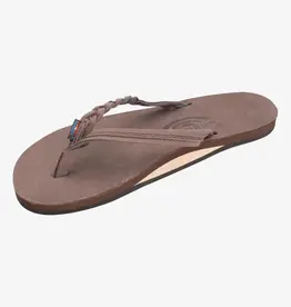Rainbow Sandals Women's Flirty Braidy Single Layer Premier Leather Narrow Strap eXpresso