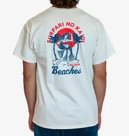 Surfari Aloha Beaches Hula Tee Natural
