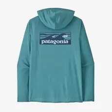 Patagonia Patagonia Men's Capilene Cool Daily Graphic Hoody Boardshort Logo Tones Wetland Blue X-Dye