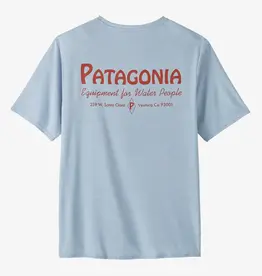 Patagonia Men's Capilene Cool Daily Graphic Shirt Water People Banner Fleck Blue