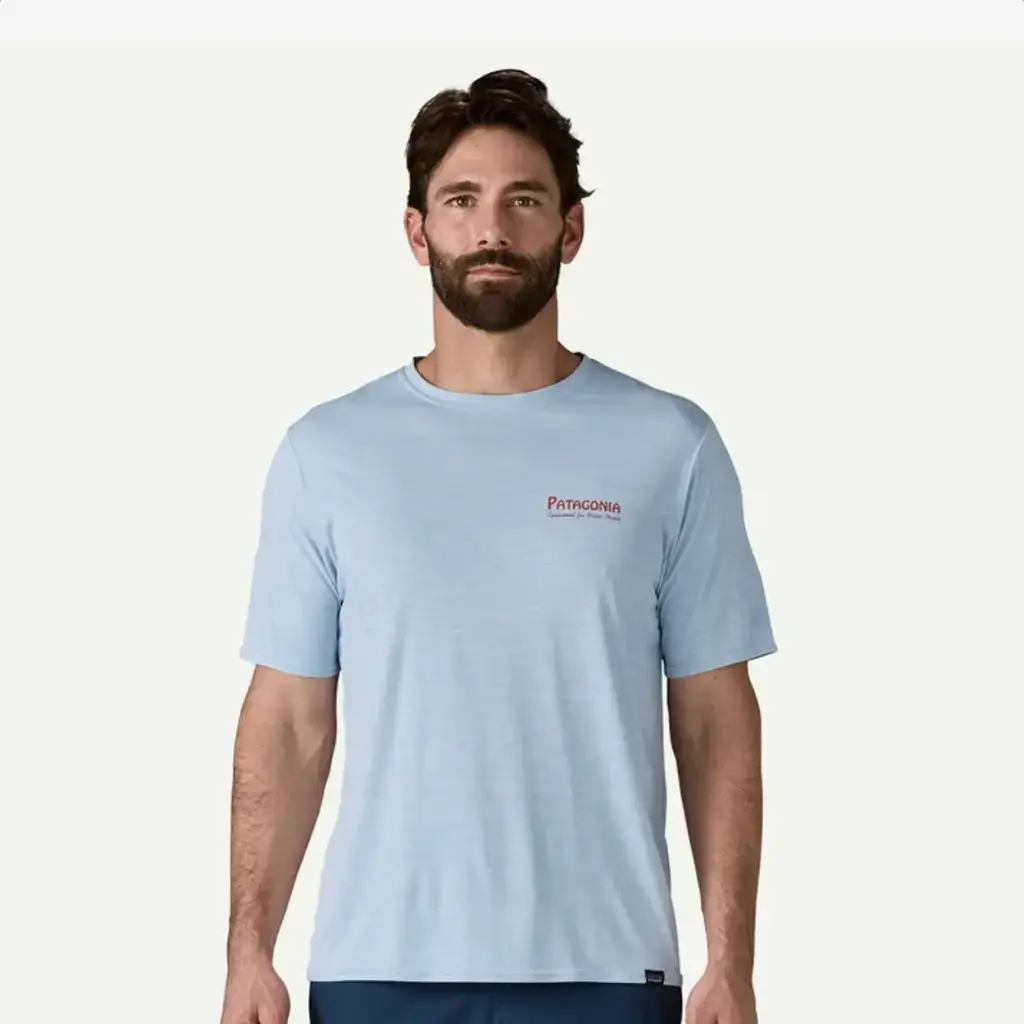 Patagonia Patagonia Men's Capilene Cool Daily Graphic Shirt Water People Banner Fleck Blue