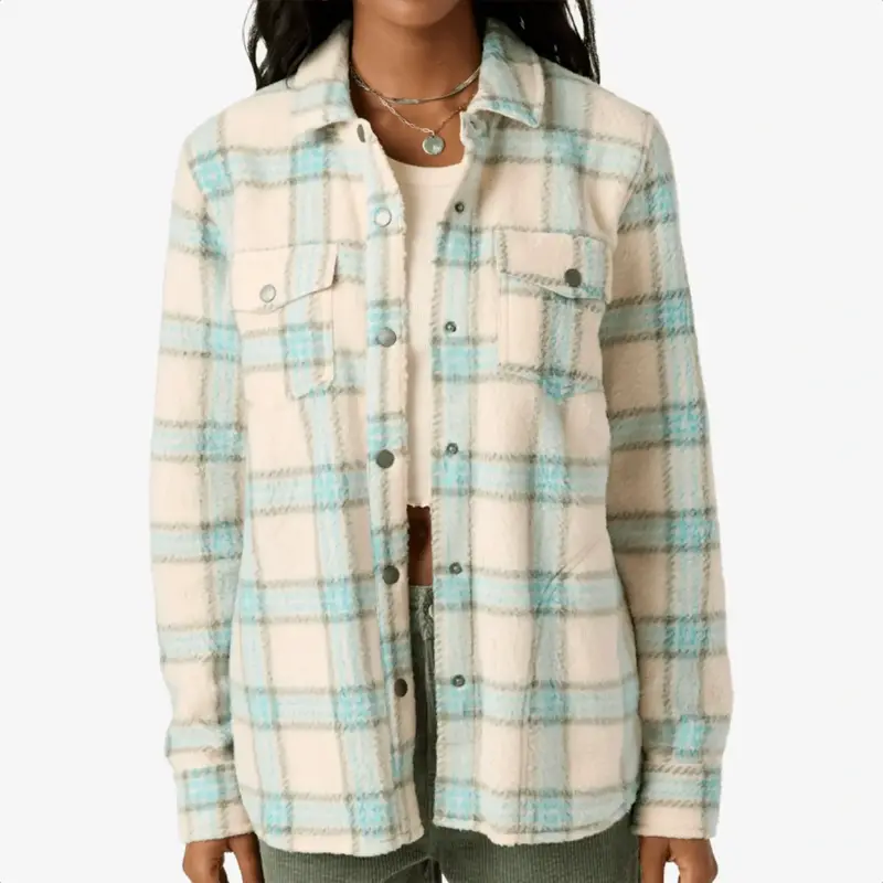 O'Neill Zuma High Pile Long Sleeve Top Nile Blue