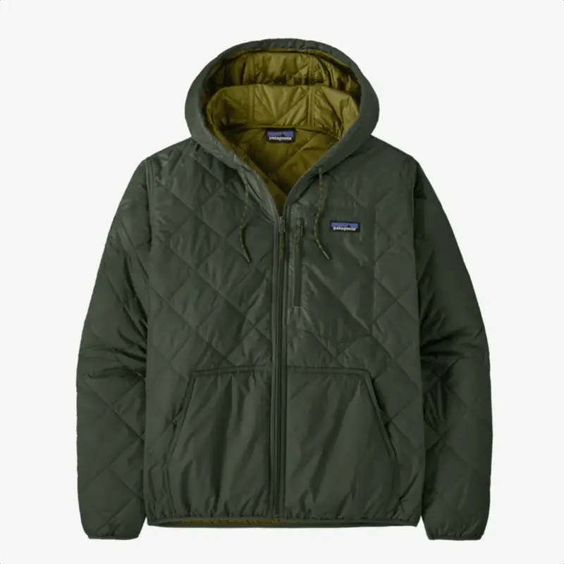 Patagonia Men's Diamond Quilted Bomber Hoody Old Growth Green