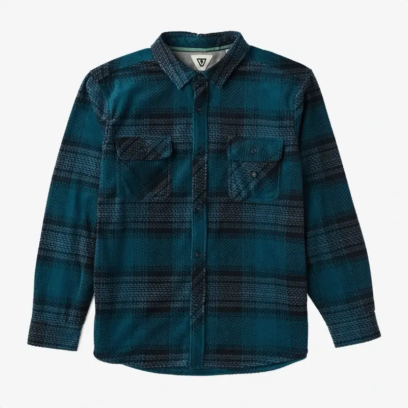 Vissla Eco-zy Long Sleeve Polar Flannel Deep Water