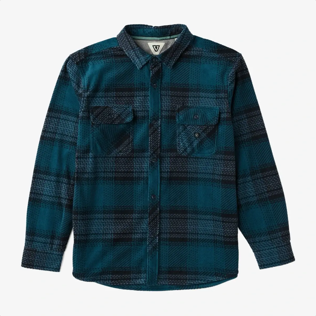Vissla Eco-zy Long Sleeve Polar Flannel Deep Water - Surfari