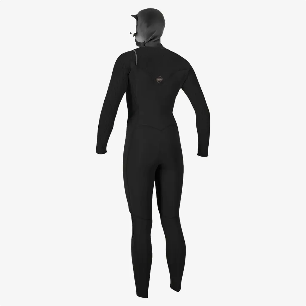 O'Neill O'Neill Women's Hyperfreak 5/4+mm Chest Zip w/Hood Full Wetsuit Black