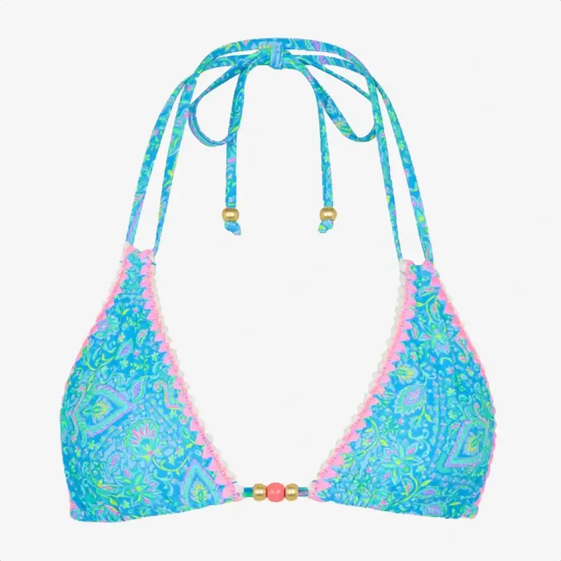 Kulani Kinis Crochet Halter Bikini Top Stargaze