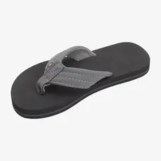 Rainbow Sandals Rainbow Sandals Grombow Soft Rubber Sole w/1" Strap Dark Grey / Black