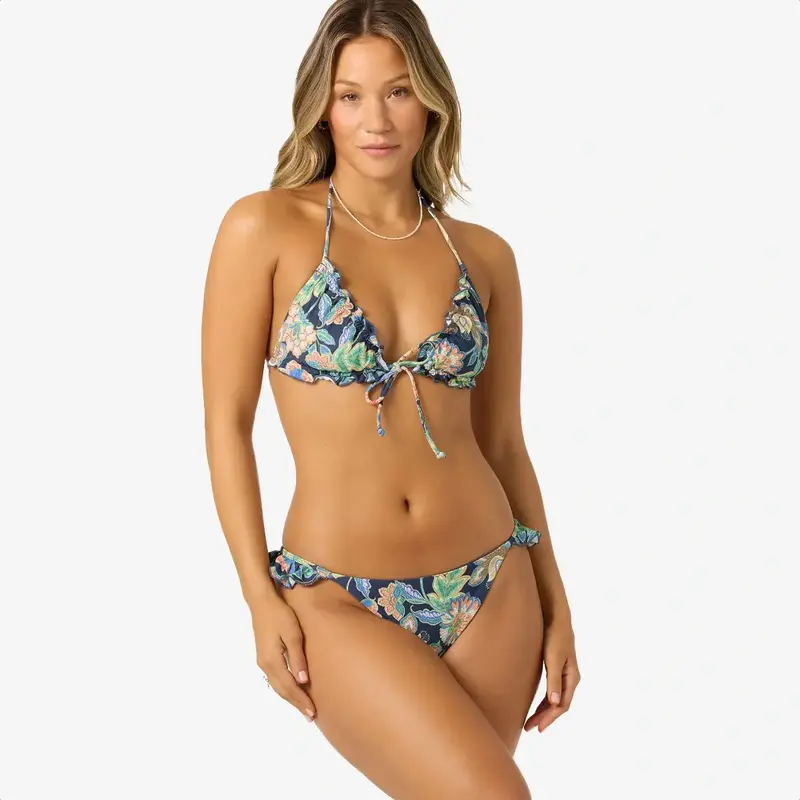 O'Neill Mermaid Floral Loveland Triangle Top Navy