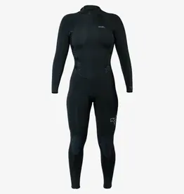 XCEL Women's Axis Back Zip Full Wetsuit 3/2mm Black w/Palm-Monstera Print