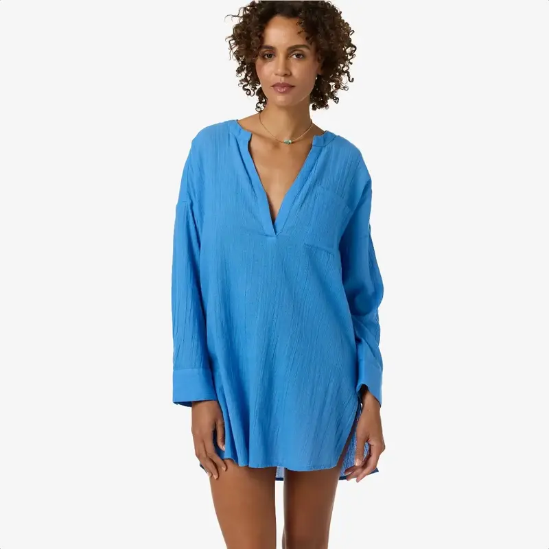 O'Neill Belizin Long Sleeve Cover-Up Dress Blue
