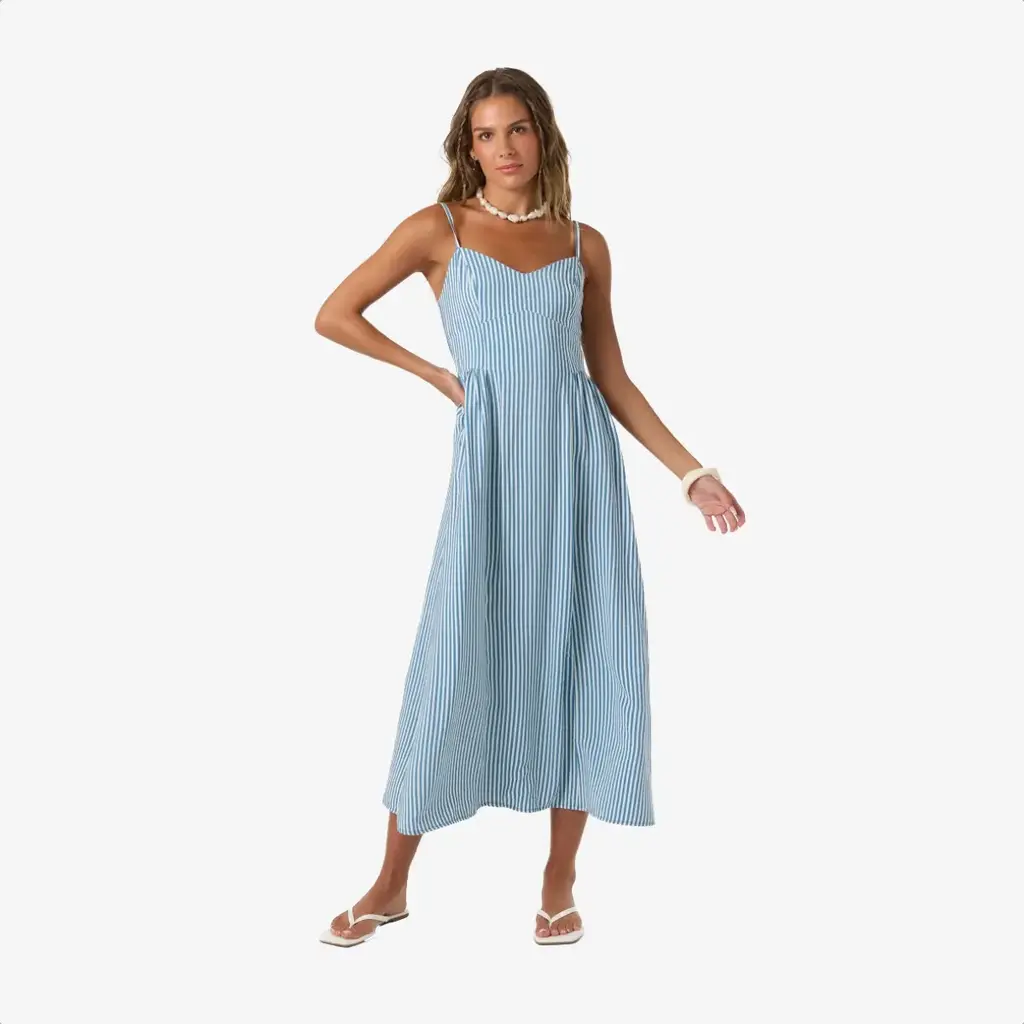 O'Neill O'Neill Linden Stripe Midi Dress Tofu FINAL SALE