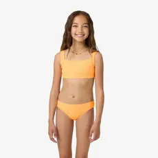 O'Neill O'Neill Girl's Shorebreak Rib Square Neck Swim Set Neon Apricot Nectar