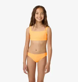 O'Neill Girl's Shorebreak Rib Square Neck Swim Set Neon Apricot Nectar