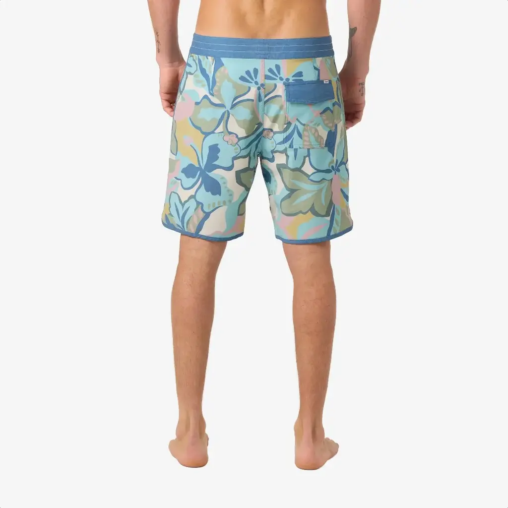O'Neill O'Neill O'Riginals Print Scallop 18" Boardshorts Blue FSN 2