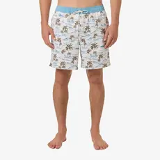 O'Neill O'Neill Hermosa Elastic Waist Lined 17" Swim Trunks Cream