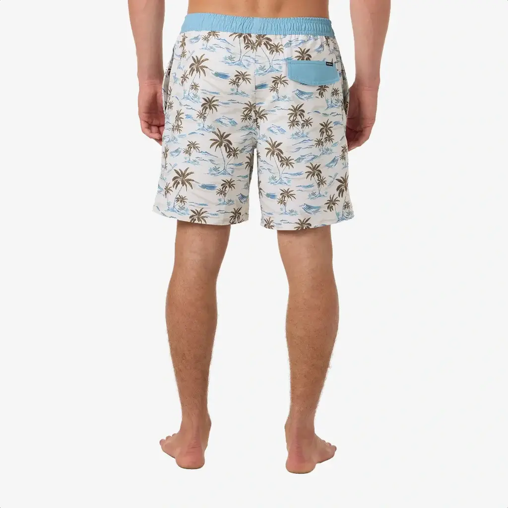 O'Neill O'Neill Hermosa Elastic Waist Lined 17" Swim Trunks Cream