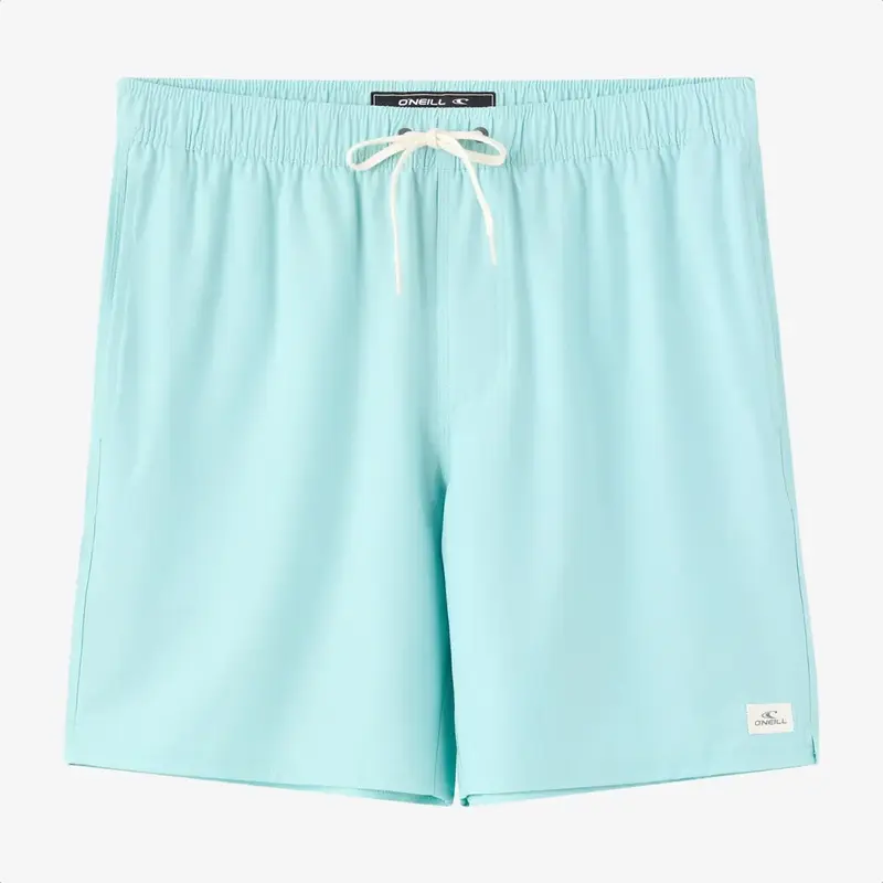 O'Neill Lennox Hermosa Solid Volley 17" Swim Trunks Canal Blue