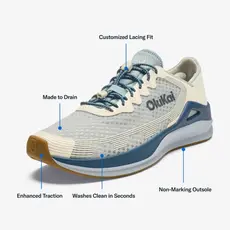 OluKai OluKai 'Ahi Men’s Performance Marine Shoe Blue Pearl / White Sand