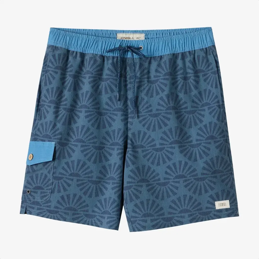 O'Neill O'Neill Hermosa Retro Elastic Waist 17" Swim Trunks Dark Slate