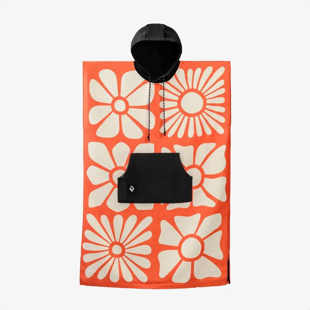 Nomadix Nomadix Changing Poncho Big Flowers Expedition Orange