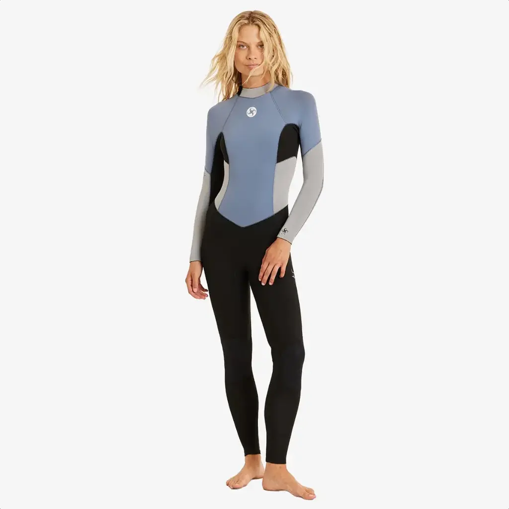 sisstr Sisstr 7 Seas 3/2 Back Zip Break Up Full Wetsuit Blue Moon