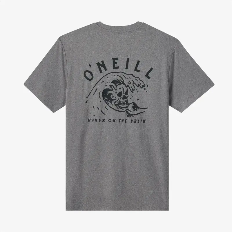 O'Neill Boy's Wave Brain UPF Tee Gargoyle Melange
