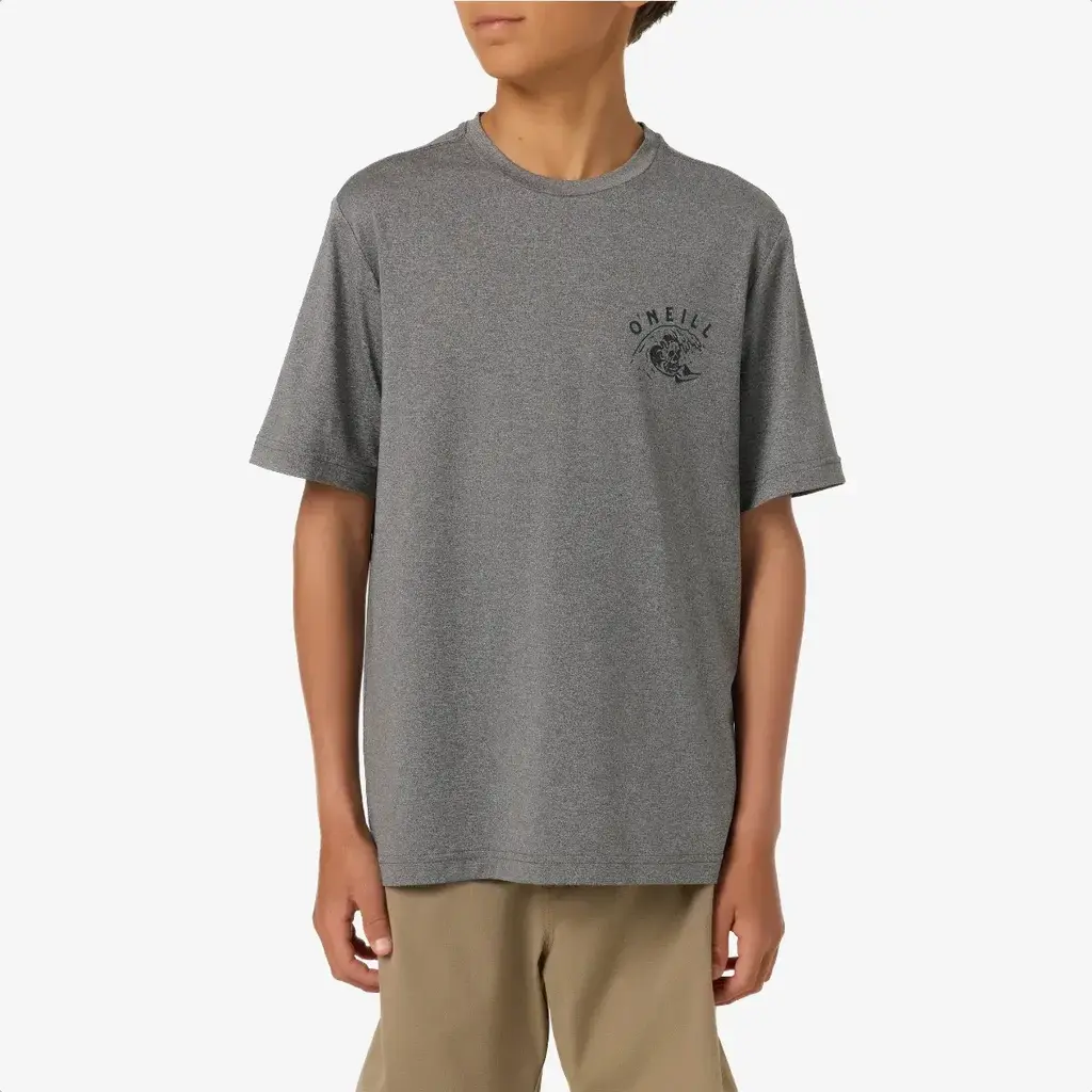 O'Neill O’Neill Boy's Wave Brain UPF Tee Gargoyle Melange