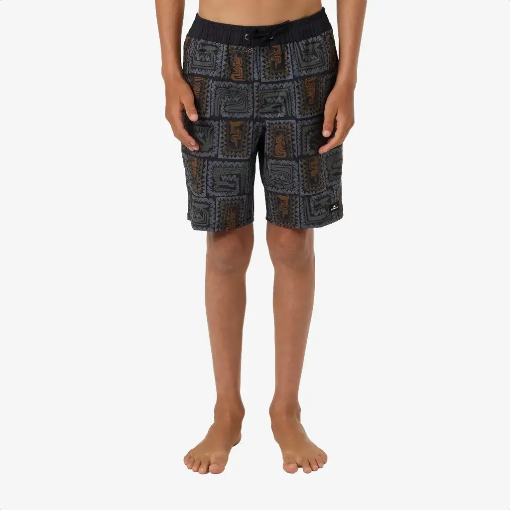 O'Neill O'Neill Boy's Hermosa Elastic Waist Lined 16" Swim Trunks Black