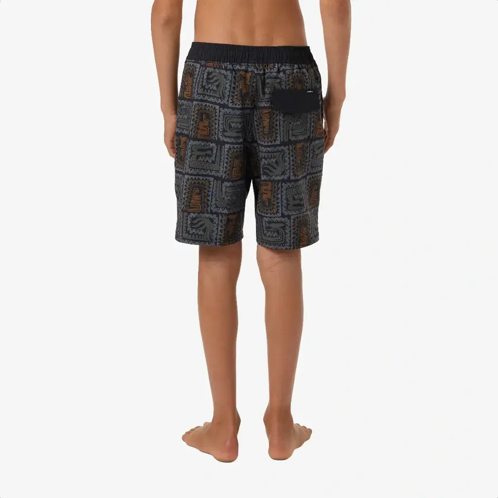 O'Neill O'Neill Boy's Hermosa Elastic Waist Lined 16" Swim Trunks Black