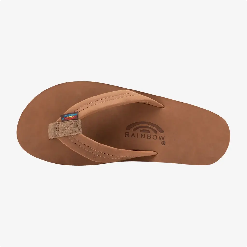 Rainbow Sandals Rainbow Sandals Men's Single Layer Premier Leather With Arch Support Redwood