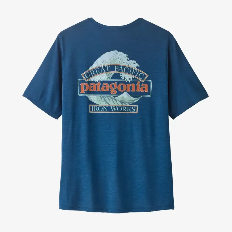 Patagonia Men's Capilene Cool Daily Shirt Great Waves Clement Blue Light Clement Blue X-Dye