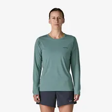 Patagonia Patagonia Women's Long Sleeved Capilene Cool Daily Shirt Boardshort Logo Blue Sage - Light Blue Sage X-Dye