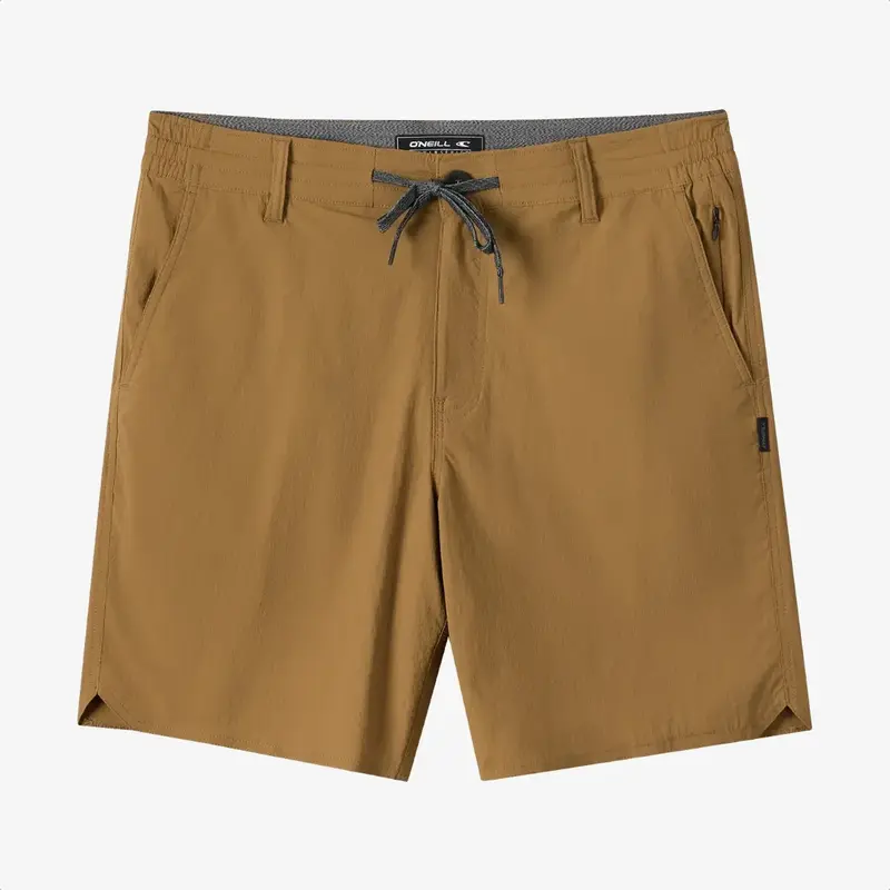 O'Neill TRVLR Halfback 18" Hybrid Shorts Dark Khaki