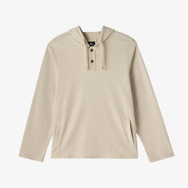 O'Neill Bavaro Solid Poncho Pullover Fleece Light Khaki