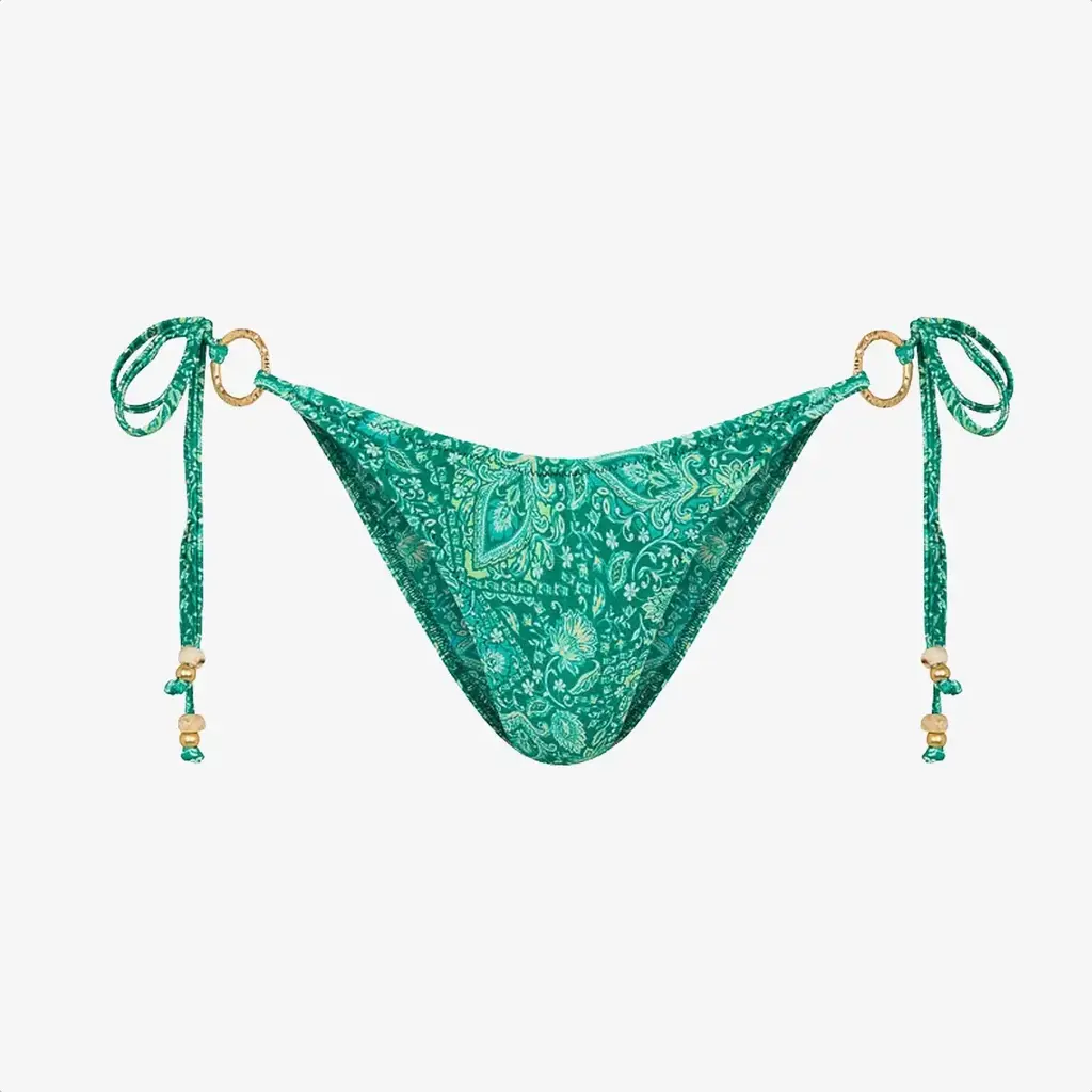 Kulani Kinis Kulani Kinis Ring Cheeky Tie Bikini Bottom Emerald Aura