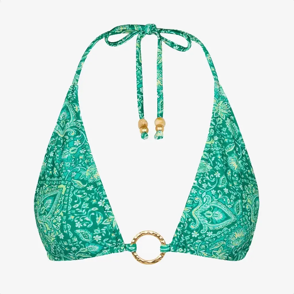 Kulani Kinis Kulani Kinis Ring Halter Bikini Top Emerald Aura