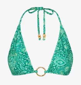 Kulani Kinis Ring Halter Bikini Top Emerald Aura