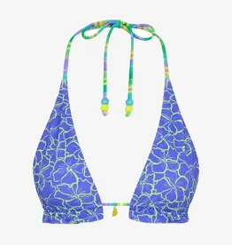 Kulani Kinis Frill Halter Bralette Bikini Top Sugar Wave