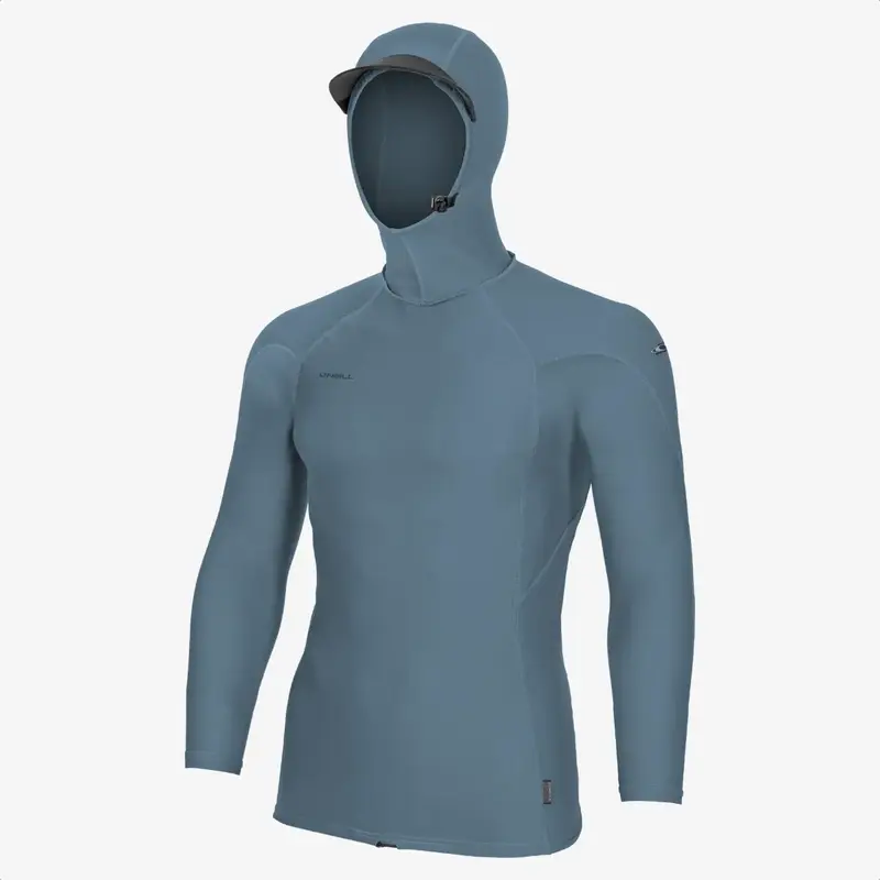 O'Neill Hyperfreak Skins O'Zone L/S Rash Guard W/ Hood Blufusion