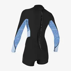 O'Neill O'Neill Women's Bahia 2/1mm Back Zip L/S Spring Wetsuit Blk/SurfAbst/Chamblu