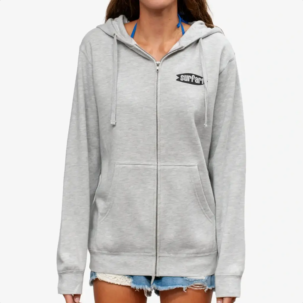 Surfari Surfari G-Town Stealie V2 Midweight Zip Hoody Heather Grey