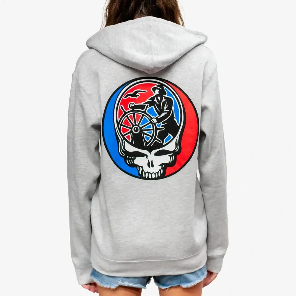 Surfari Surfari G-Town Stealie V2 Midweight Zip Hoody Heather Grey